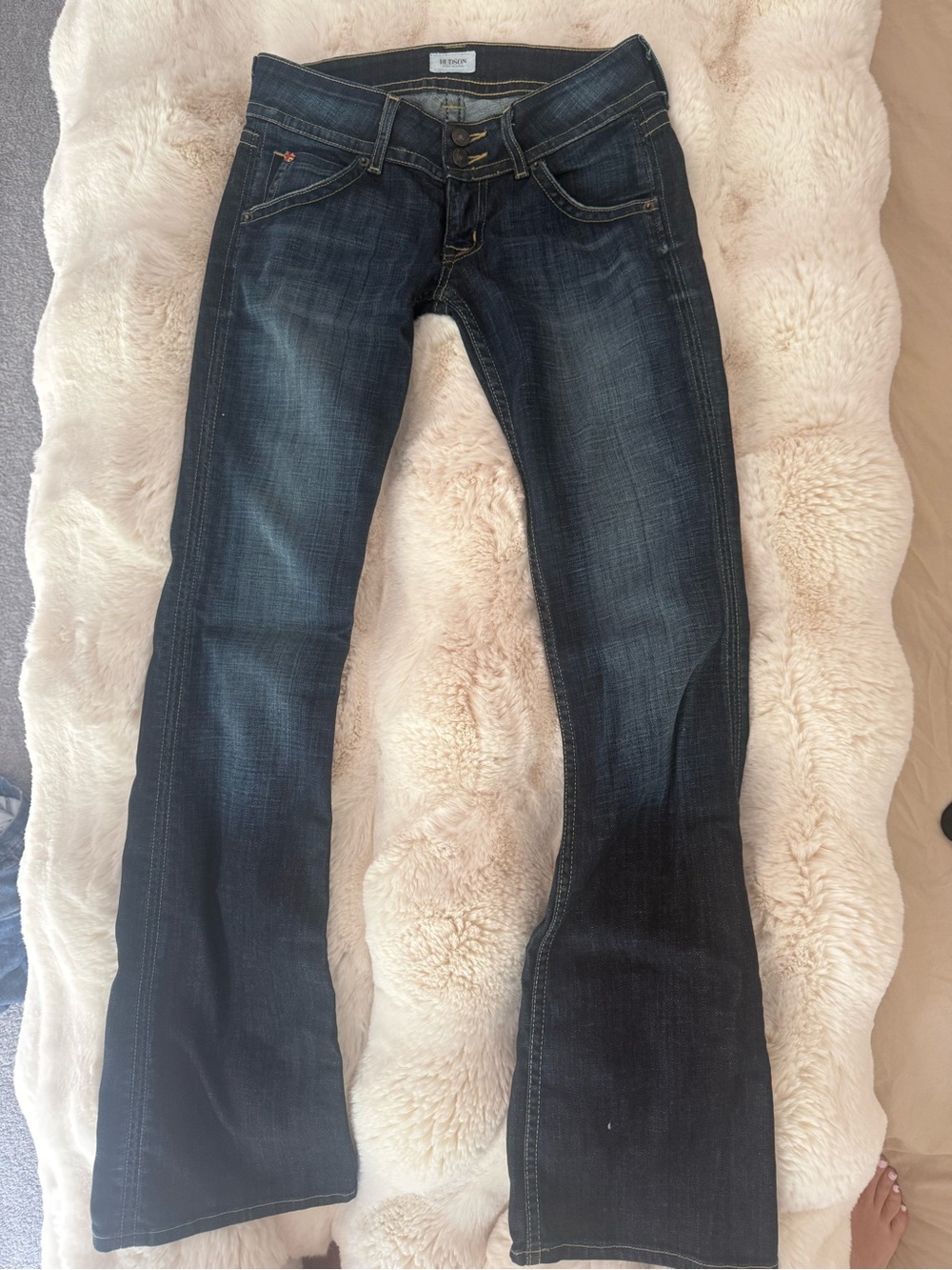 Vintage Low rise Hudson Jeans Dark Blue Flare Jeans